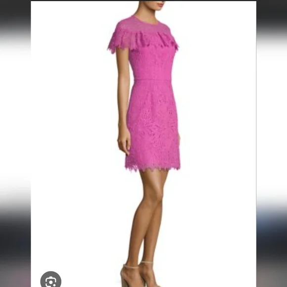 trina turk pink lace dress Trina Turk Guinevere Dress in Pink Paradise – Catherine Campbell main image 1